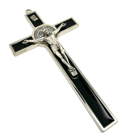 Dark Brown 7.5" St. Benedict Crucifix - Exorcism -Blessed by Pope | Catholically