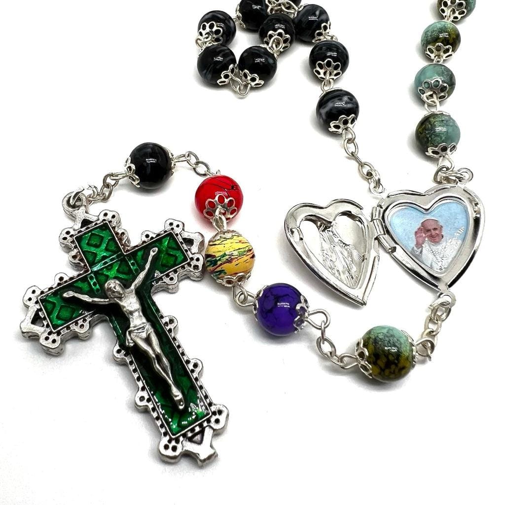 Dedicated To Pope Francis - Colorful Rosary Blessed By Pope | Catholically