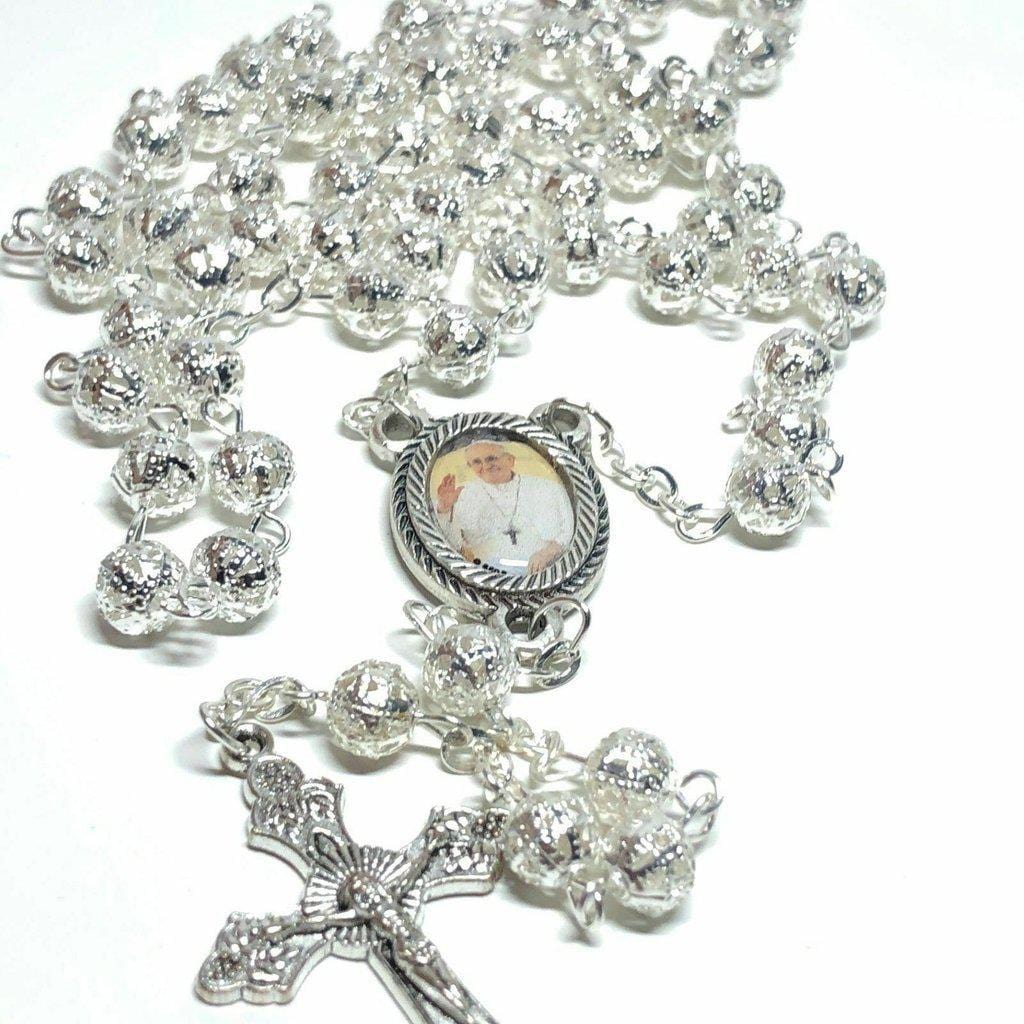 Dedicated To Pope Francis - Filigree Rosary Blessed By Pope | Catholically