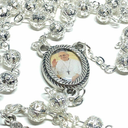 Dedicated To Pope Francis - Filigree Rosary Blessed By Pope | Catholically
