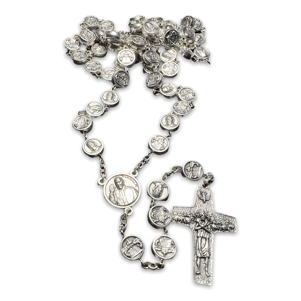 Dedicated To Pope Francis - Metal Rosary Blessed By Pope - Heavy! | Catholically