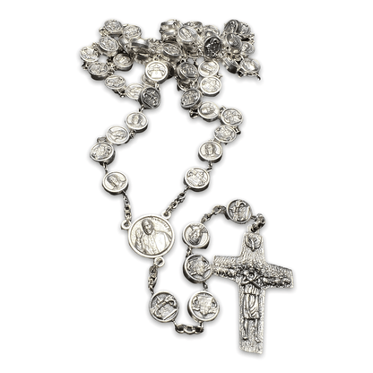 Dedicated To Pope Francis - Metal Rosary Blessed By Pope - Heavy! | Catholically