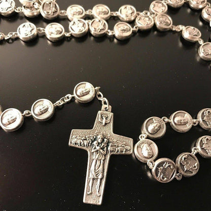 Dedicated To Pope Francis - Metal Rosary Blessed By Pope - Heavy! | Catholically
