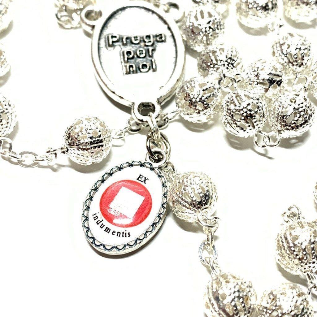 Dedicated To Pope Francis & St. John Paul II - Filigree Rosary Blessed By Pope | Catholically