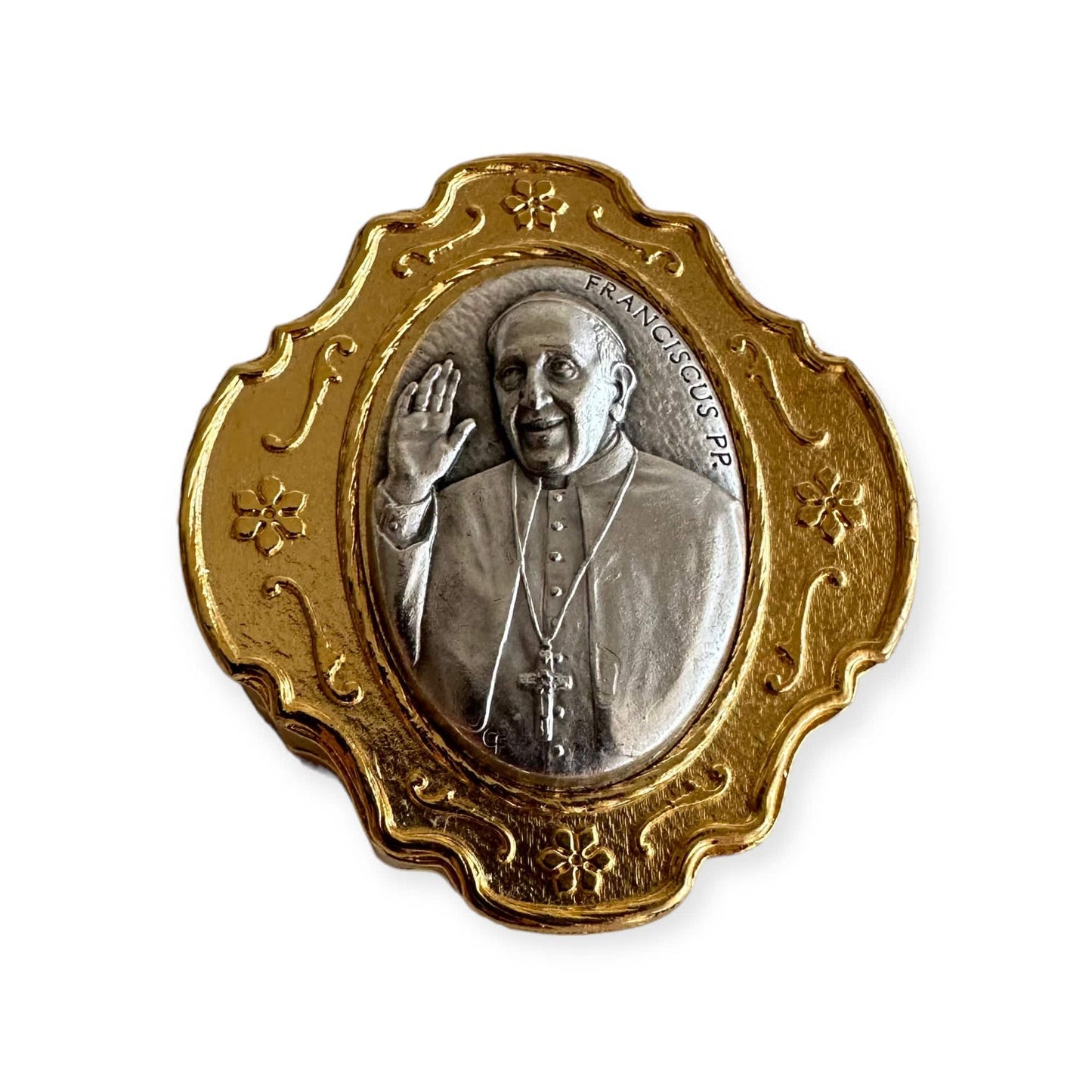 Dedicated To Pope Francis - Tiny Golden Rosary w/ Case - Blessed By Pope | Catholically