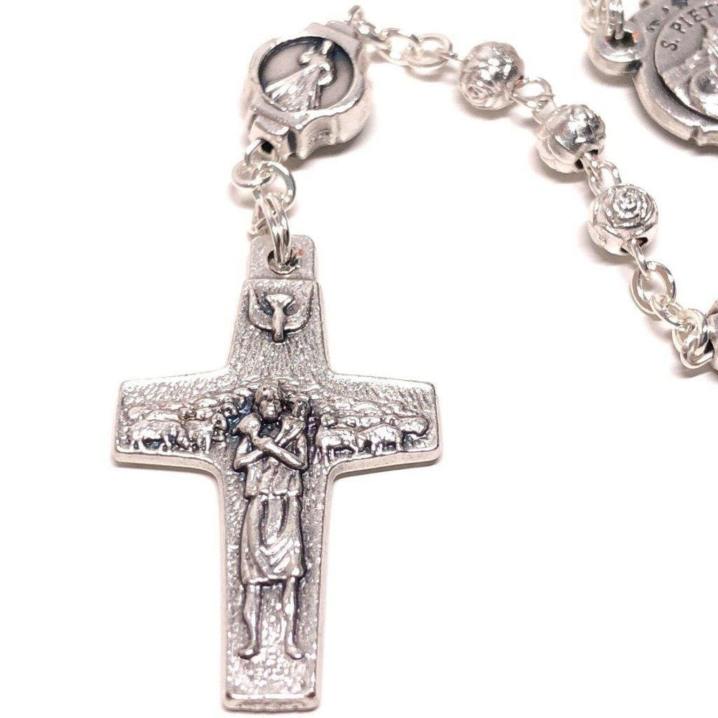 Dedicated To Pope Francis - Tiny Rosary w/ Case - Blessed By Pope | Catholically
