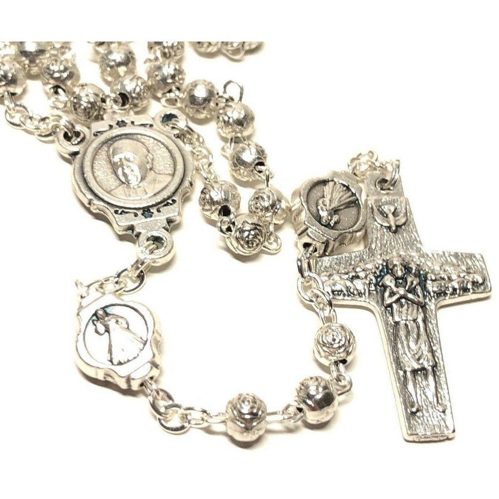 Dedicated To Pope Francis - Tiny Silver-Tone Rosary w/ Case - Blessed By Pope | Catholically