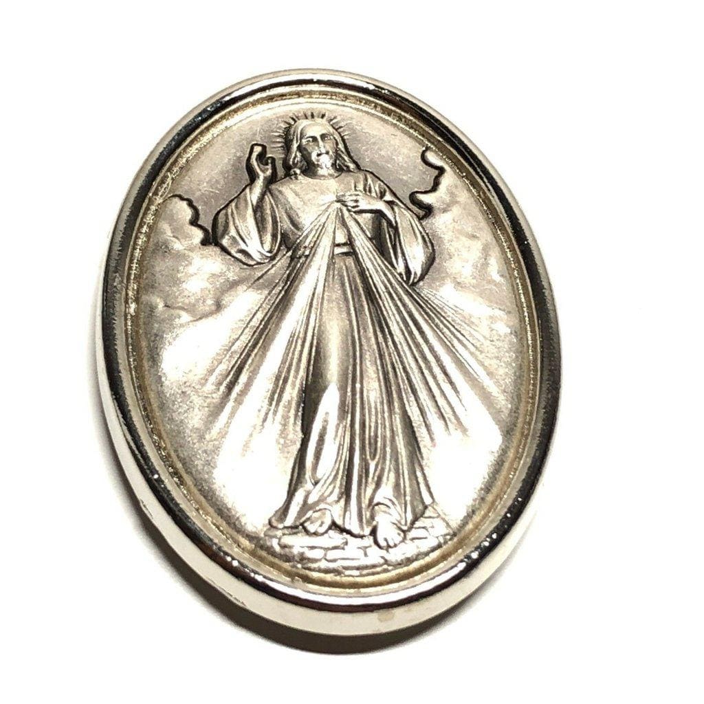 Divine Mercy Of Jesus  Car Magnet  Medallion  Blessed By Pope | Catholically