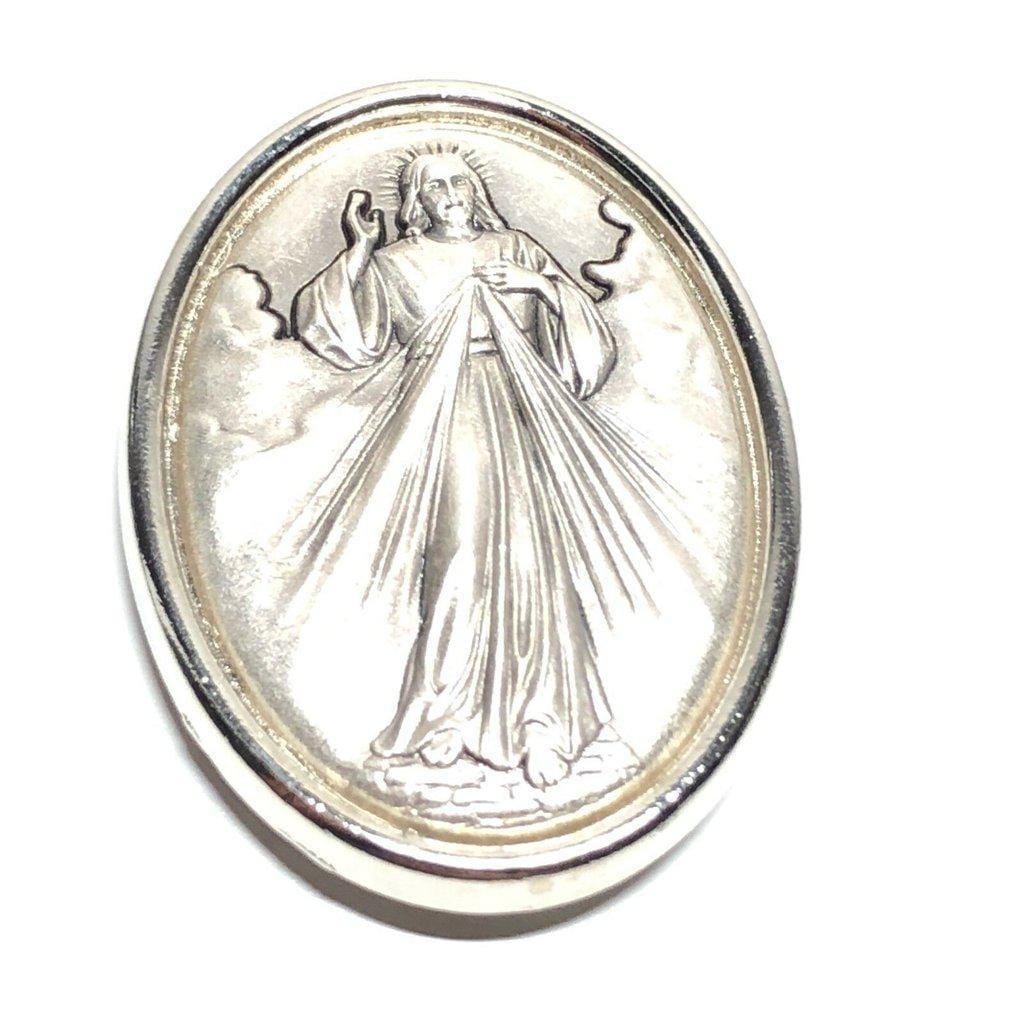 Divine Mercy Of Jesus  Car Magnet  Medallion  Blessed By Pope | Catholically