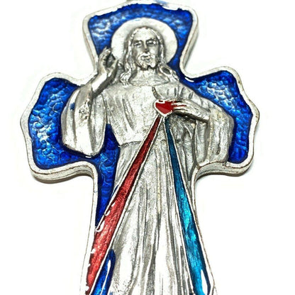 Divine Mercy Of Jesus Pectoral Cross Crucifix - Blessed by Pope | Catholically
