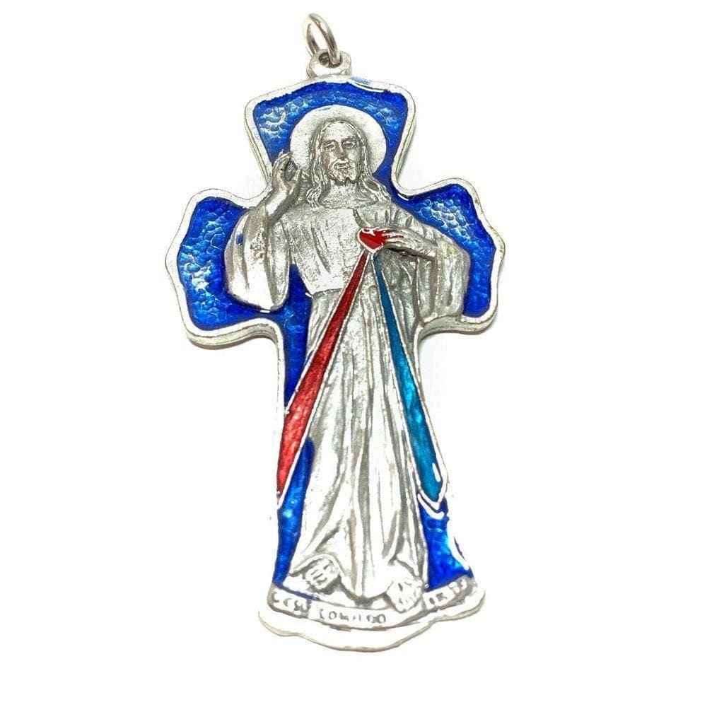 Divine Mercy Of Jesus Pectoral Cross Crucifix - Blessed by Pope | Catholically