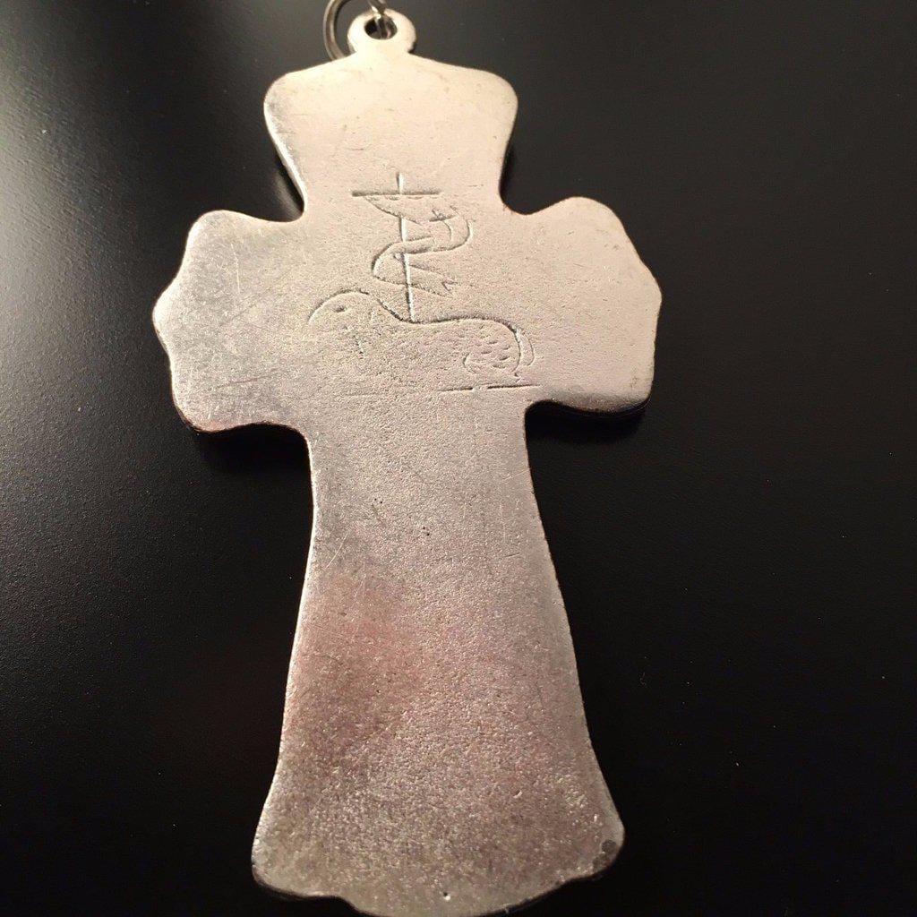 Divine Mercy Of Jesus Pectoral Cross Crucifix - Blessed by Pope | Catholically