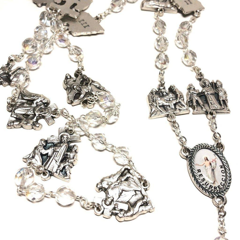 Easter Rosary Stations Of The Cross Sparkling Via Crucis -Blessed | Catholically