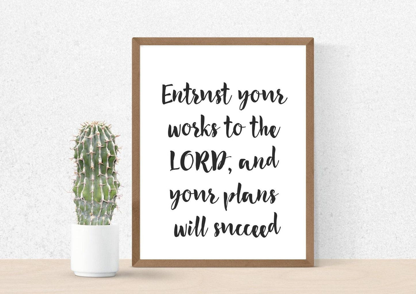 Entrust Your Work: Printable - Scripture Art print | Catholically