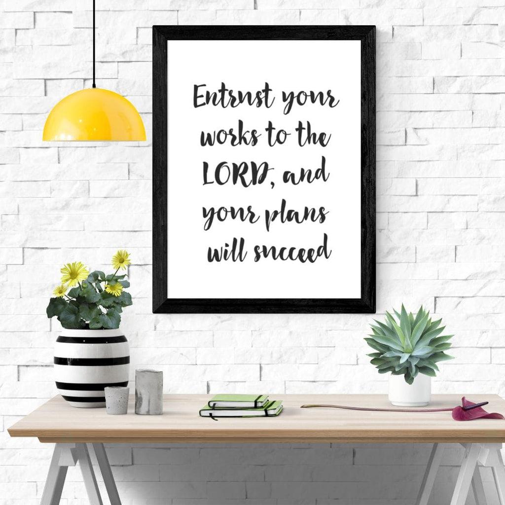 Entrust Your Work: Printable - Scripture Art print | Catholically
