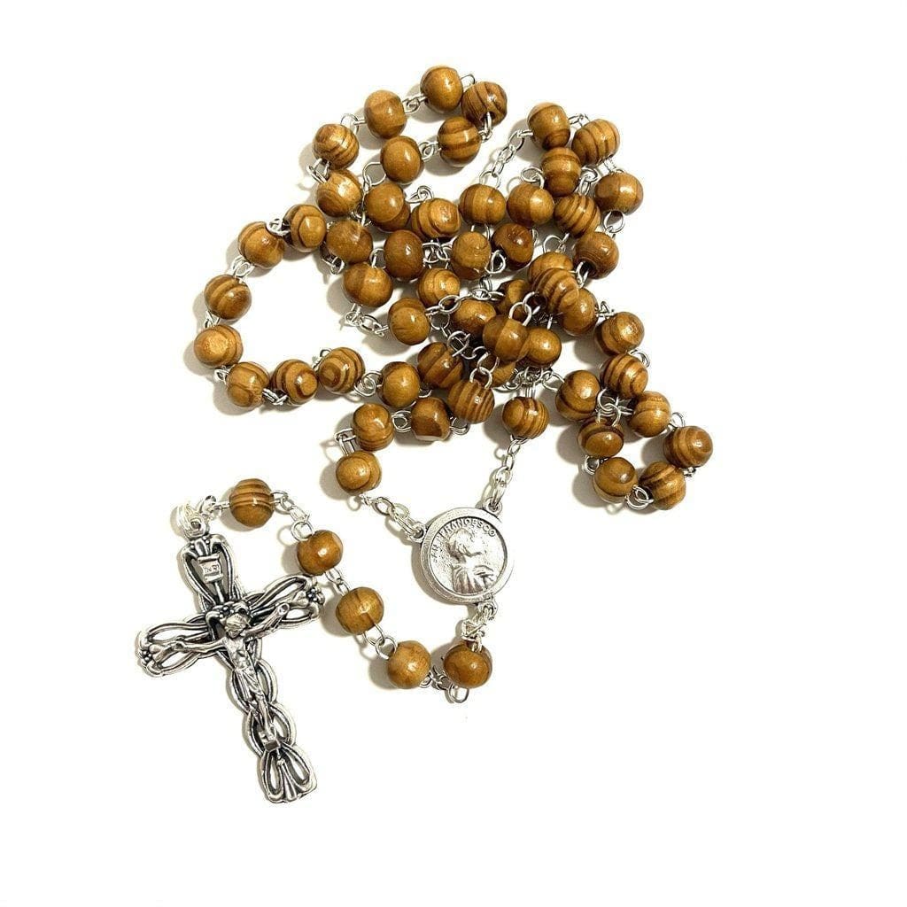Franciscan Rosary - St. Francis Assisi Relic Soil -  Blessed | Catholically