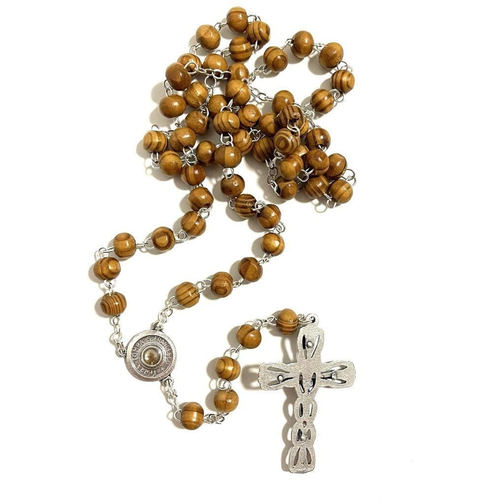 Franciscan Rosary - St. Francis Assisi Relic Soil -  Blessed | Catholically