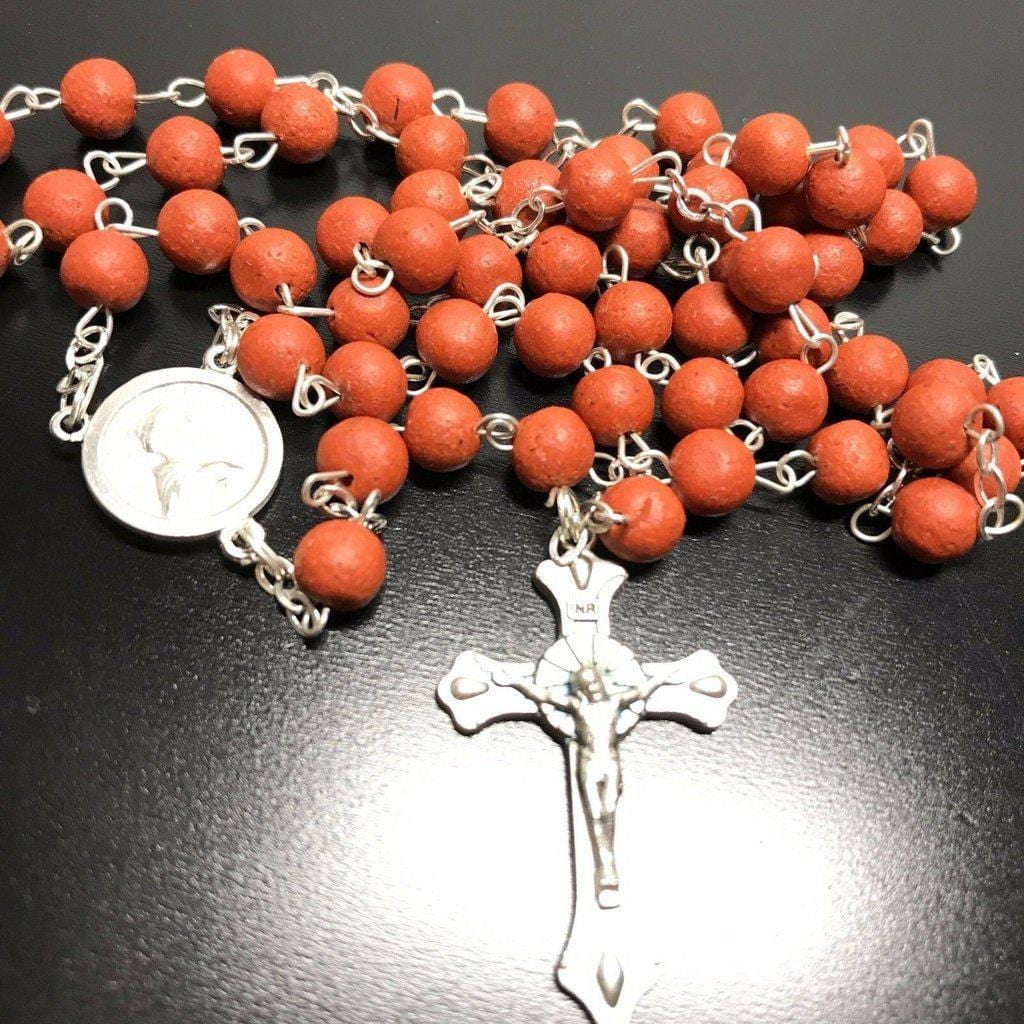 Franciscan Rose Petals Rosary Blessed By Pope  St. Francis Assisi - Relic Soil | Catholically