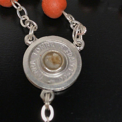 Franciscan Rose Petals Rosary Blessed By Pope  St. Francis Assisi - Relic Soil | Catholically
