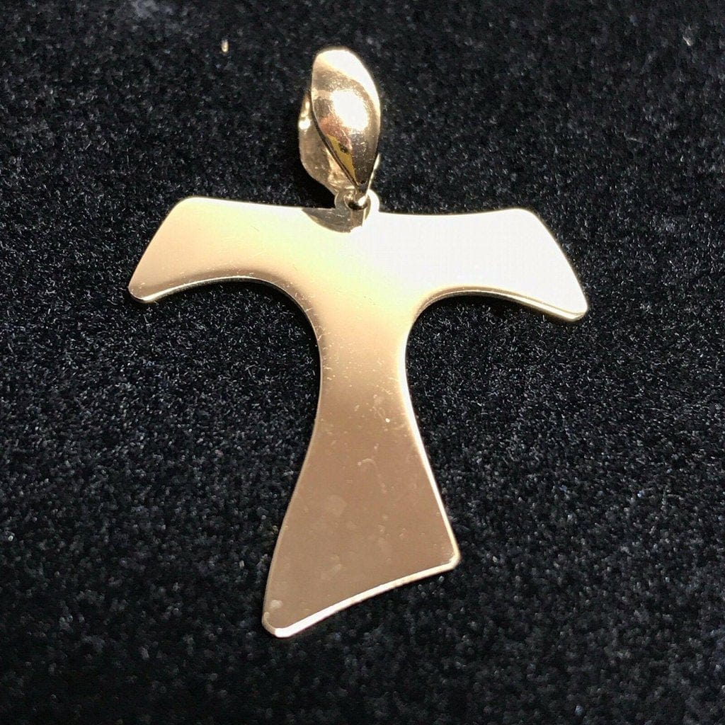 Franciscan Tau 925 Sterling Silver Cross - Blessed By Pope Pendant Charm | Catholically