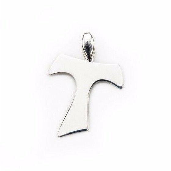 Franciscan Tau 925 Sterling Silver Cross - Blessed By Pope Pendant Charm | Catholically