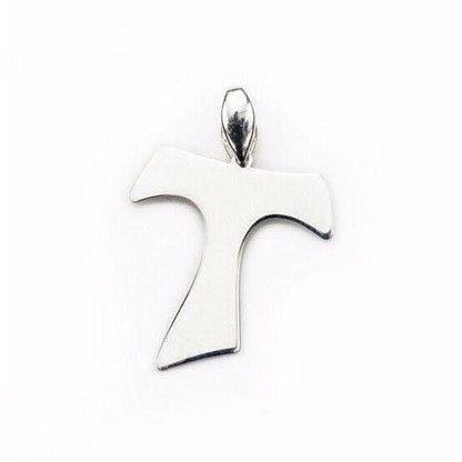 Franciscan Tau 925 Sterling Silver Cross - Blessed By Pope Pendant Charm | Catholically