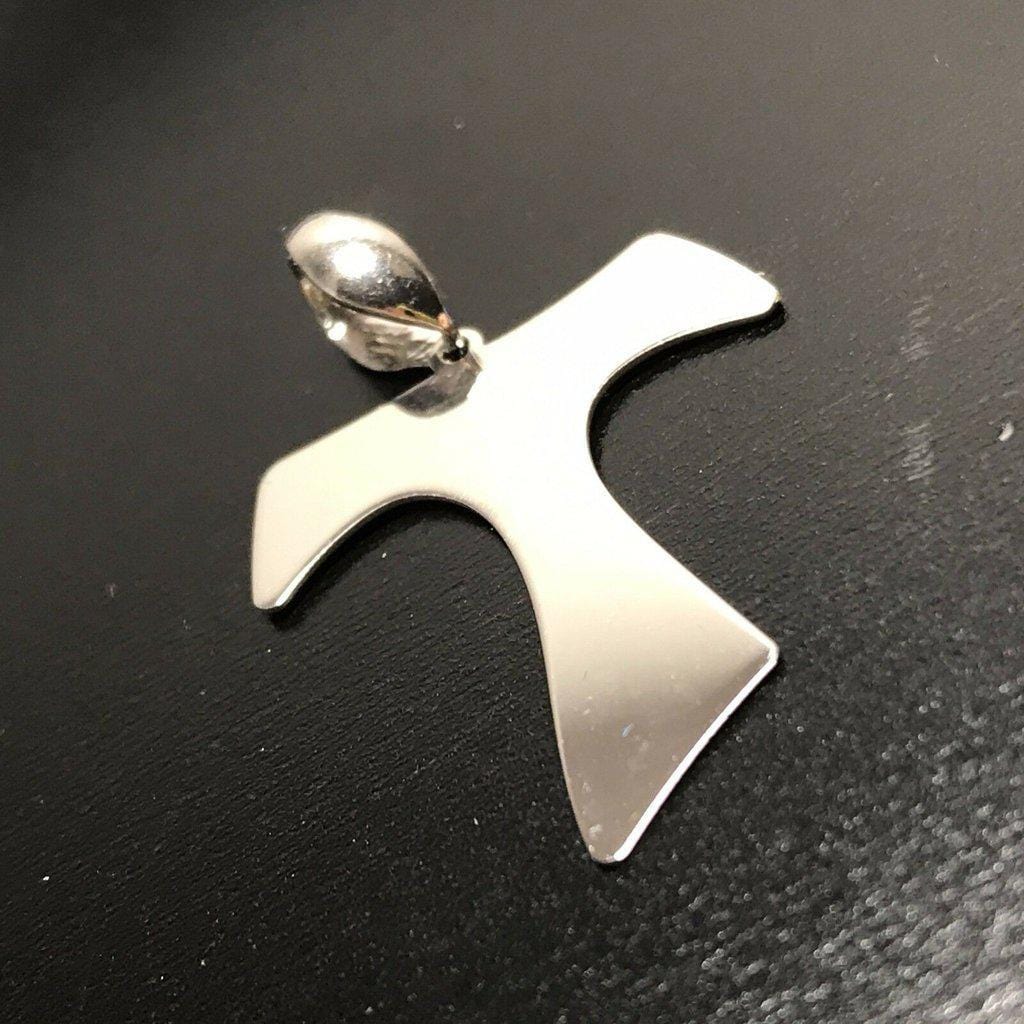 Franciscan Tau 925 Sterling Silver Cross - Blessed By Pope Pendant Charm | Catholically