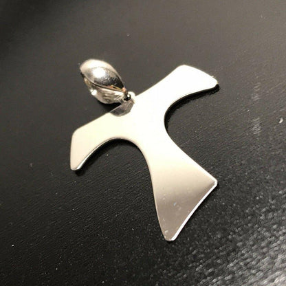 Franciscan Tau 925 Sterling Silver Cross - Blessed By Pope Pendant Charm | Catholically