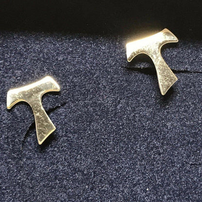 Franciscan Tau 925 Sterling Silver Earrings - Cross Crucifix Blessed By Pope | Catholically