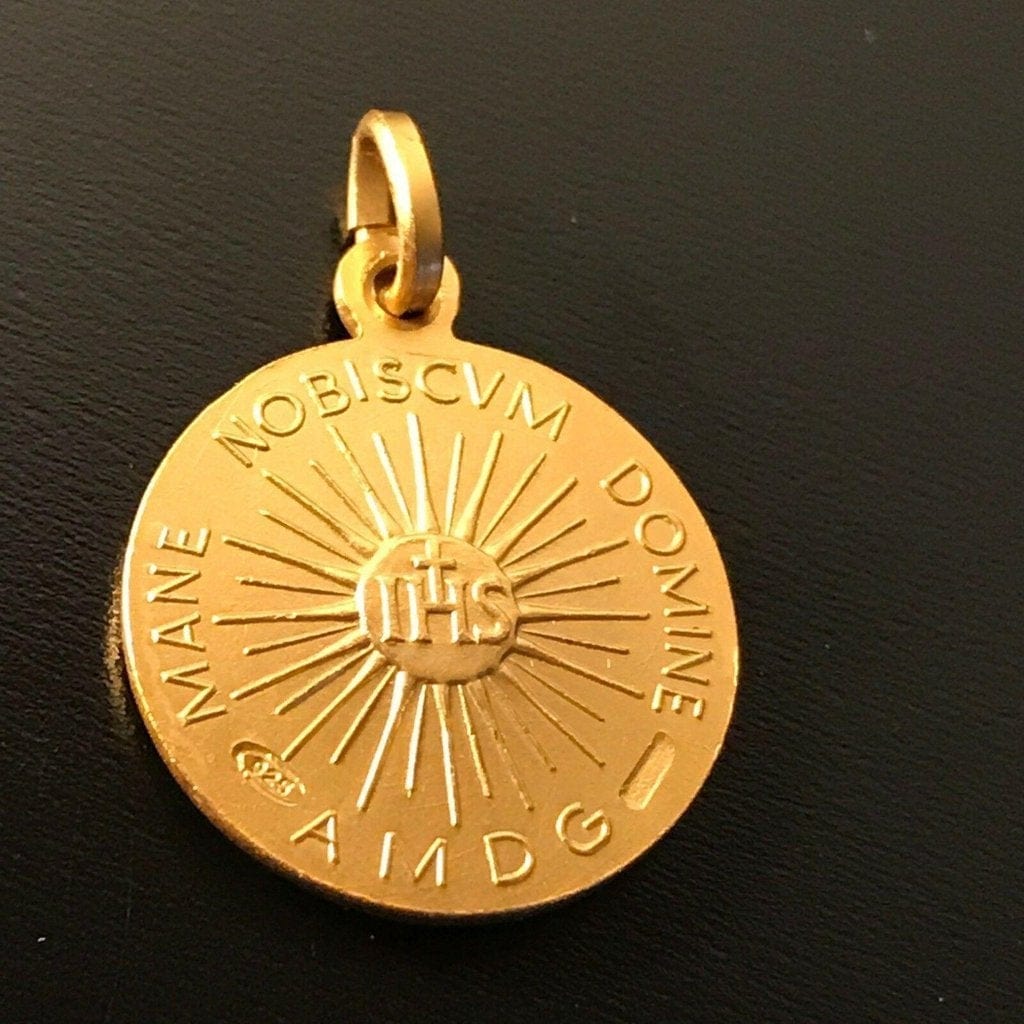 Gold Medal Over Sterling 925 Holy Face Of Jesus - Holy Shroud - Oviedo Sindone | Catholically