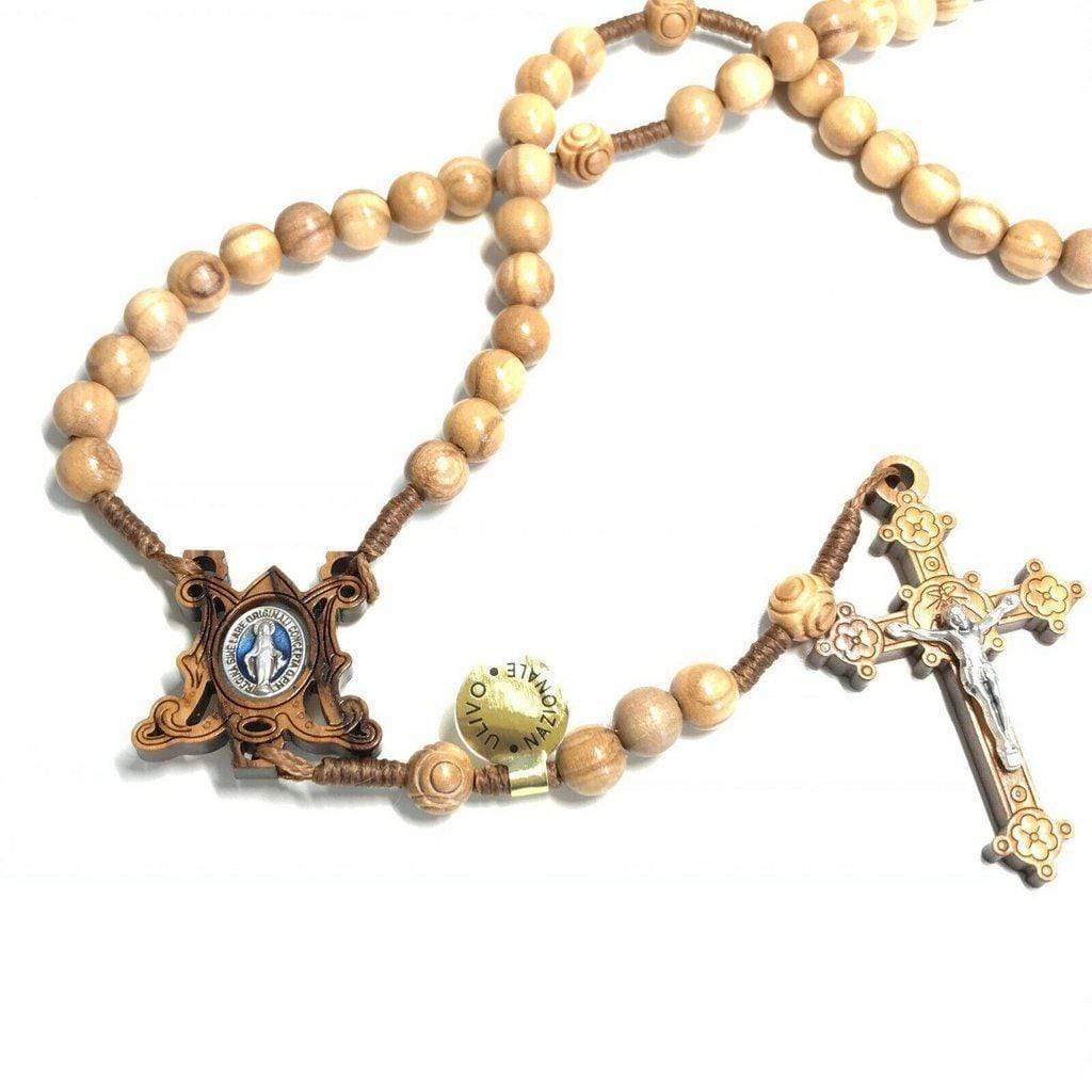 Handmade By Nuns Catholic Virgin Mary Miraculous Medal Rosary Blessed By Pope | Catholically