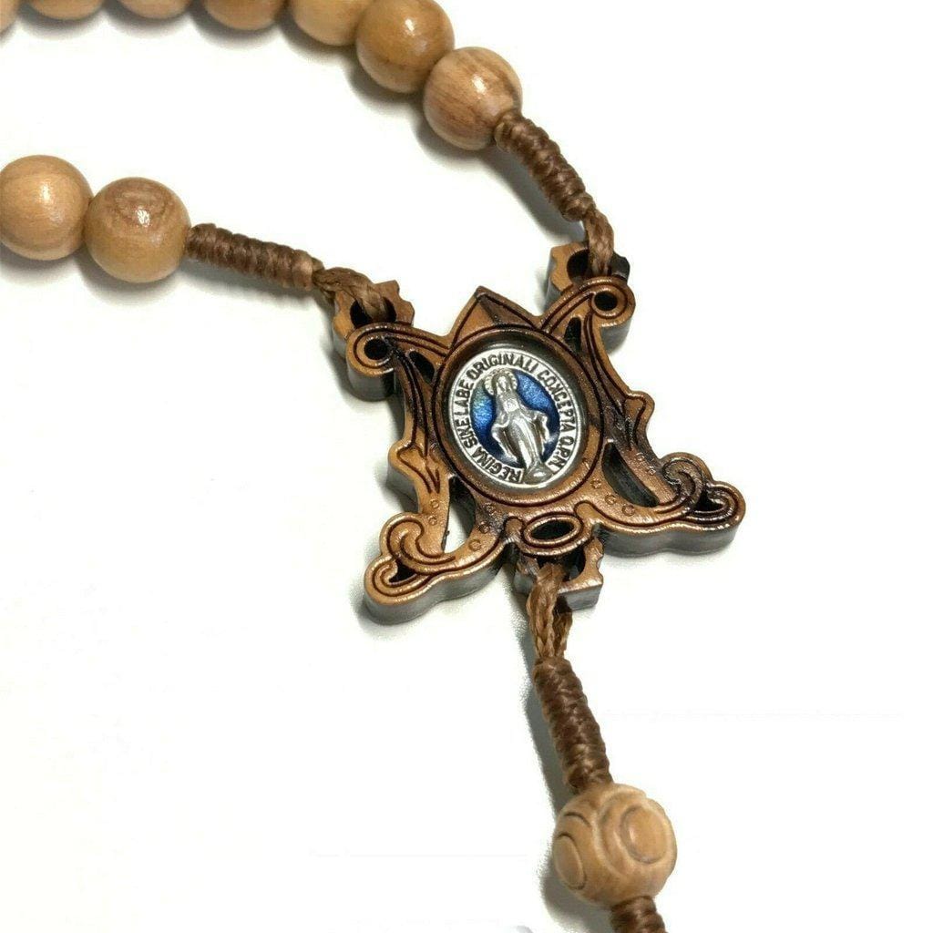 Handmade By Nuns Catholic Virgin Mary Miraculous Medal Rosary Blessed By Pope | Catholically