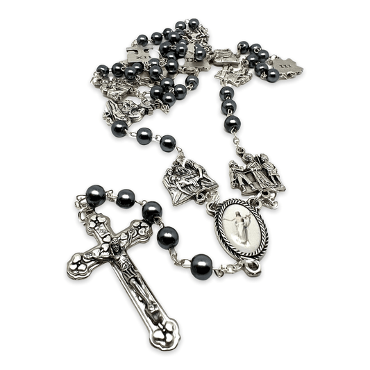 Hematite Rosary Stations Of The Cross - Easter rosary | Catholically