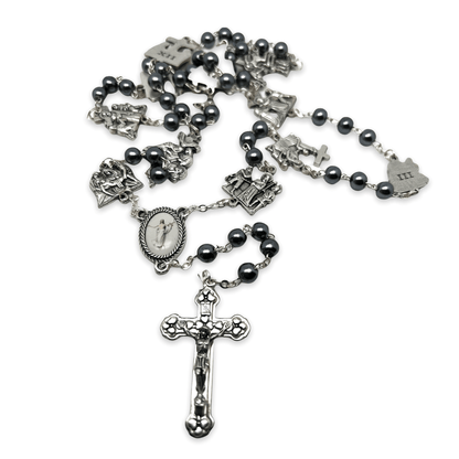 Hematite Rosary Stations Of The Cross - Easter rosary | Catholically