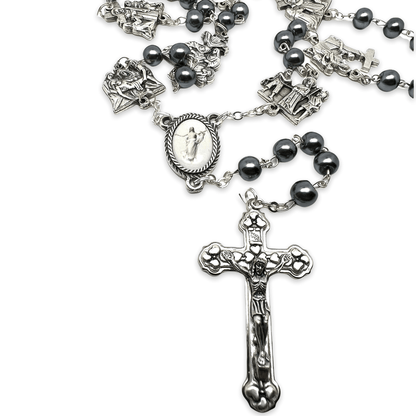 Hematite Rosary Stations Of The Cross - Easter rosary | Catholically