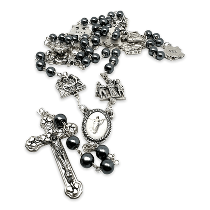 Hematite Rosary Stations Of The Cross - Easter rosary | Catholically