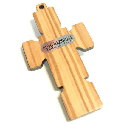 High Quality 3 1/2 Olive Wood Crucifix  - Pectoral Cross - Wooden Cross | Catholically