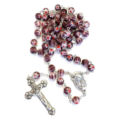 Holy Communion Colorful Purple Italian Rosary - Blessed By Pope | Catholically
