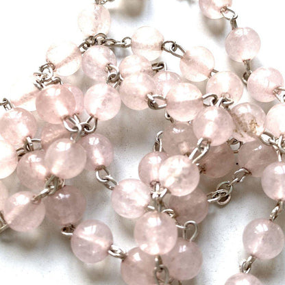 Jubilee Edition Pink Quartz Rosary -Confirmation -Baptism -Wedding | Catholically
