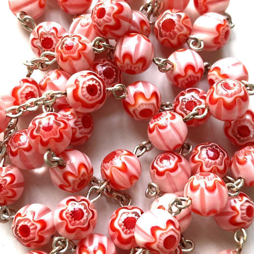 Holy Communion St. Pio Pink Relic Rosary - Blessed By Pope | Catholically