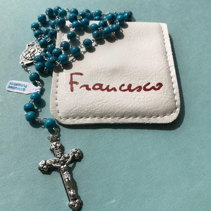 Holy Communion Turquoise Quartz Rosary -Confirmation -Baptism -Wedding | Catholically