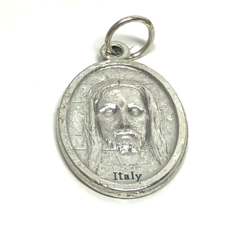 Holy Face Of Jesus  Oviedo  Silver Oxidized Medal Pendant  Blessed By Pope | Catholically