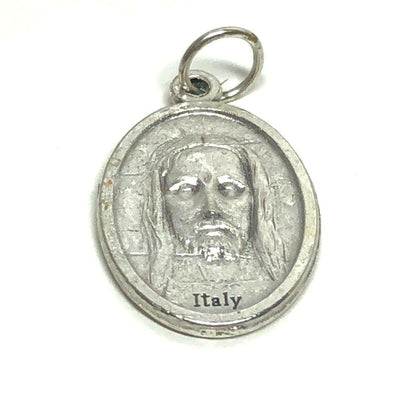 Holy Face Of Jesus  Oviedo  Silver Oxidized Medal Pendant  Blessed By Pope | Catholically