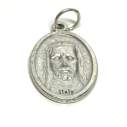 Holy Face Of Jesus  Oviedo  Silver Oxidized Medal Pendant  Blessed By Pope | Catholically