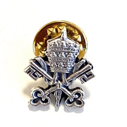 Holy See Coat Of Arms Pin  Catholic  Tie Tack  Jacket Lapel | Catholically