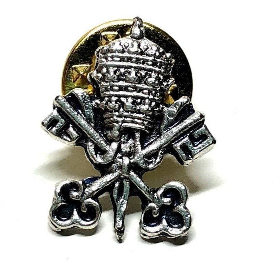 Holy See Coat Of Arms Pin  Catholic  Tie Tack  Jacket Lapel | Catholically
