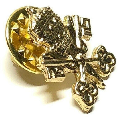 Holy See Coat Of Arms Pin  Catholic  Tie Tack  Jacket Lapel | Catholically