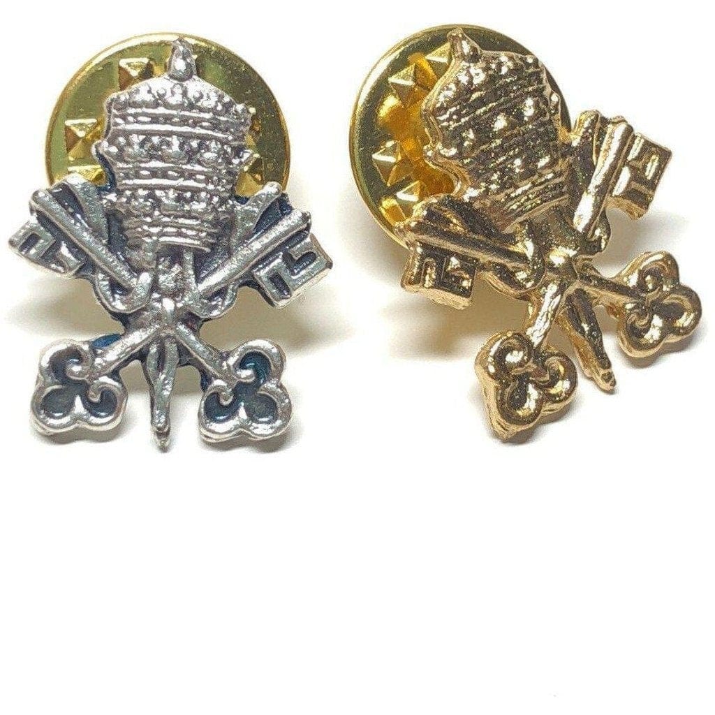 Holy See Coat Of Arms Pin  Catholic  Tie Tack  Jacket Lapel | Catholically
