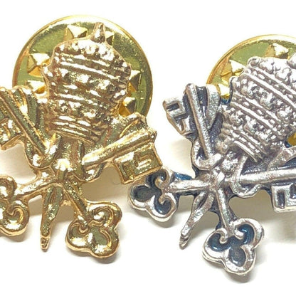 Holy See Coat Of Arms Pin  Catholic  Tie Tack  Jacket Lapel | Catholically