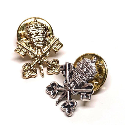 Holy See Coat Of Arms Pin  Catholic  Tie Tack  Jacket Lapel | Catholically